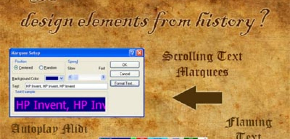 Remember These Ancient Web Design Elements From History?