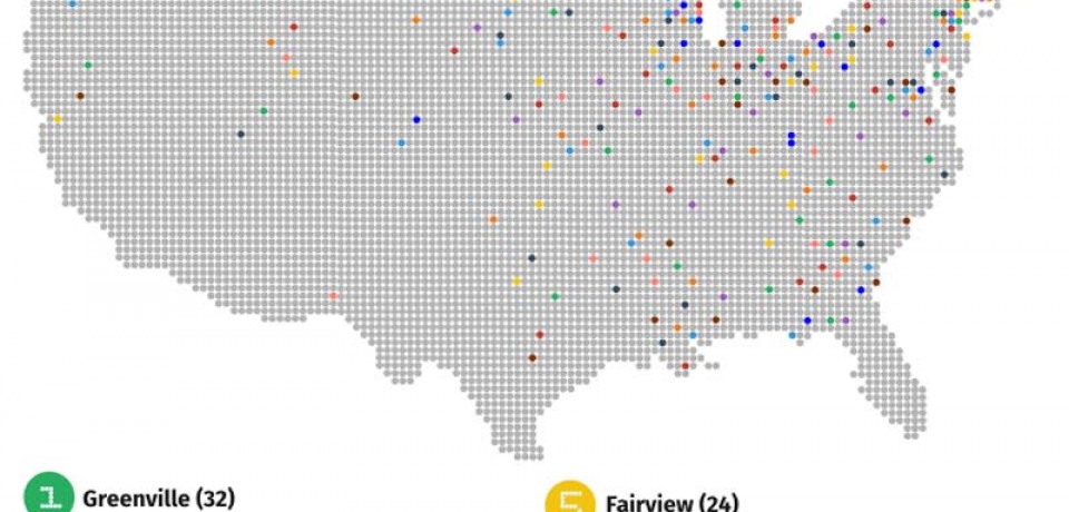 The 10 Most Common City Names in the United States [Infographic]