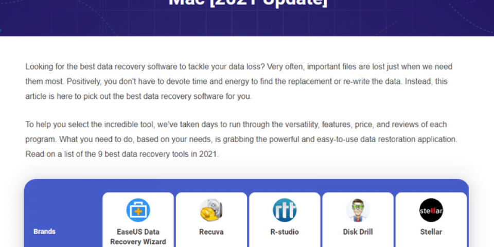 Top 9 Best Data Recovery Software for Windows and Mac